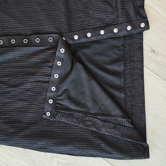 LucyLove Snap It Up Button Down Ribbed Bodycon Sleeveless Dress Small - Picture 9 of 15